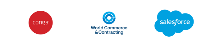 Conga, WorldCC, and Salesforce company logos
