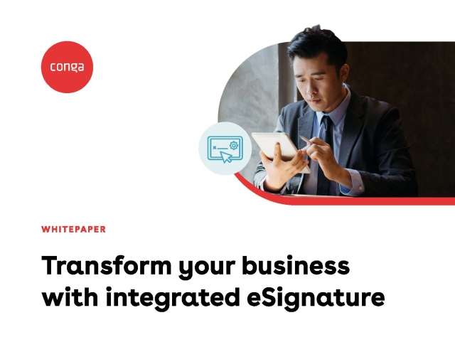 Cover of "Transform your business with integrated eSignature" white paper