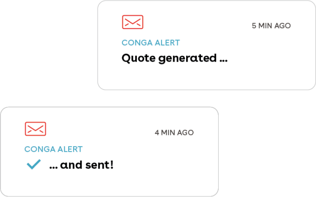 Conga CPQ notification