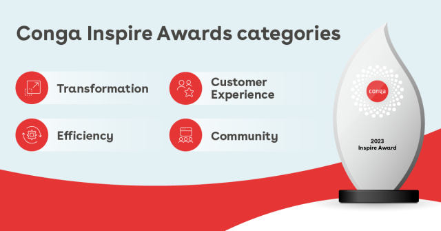 Conga Inspire Awards categories