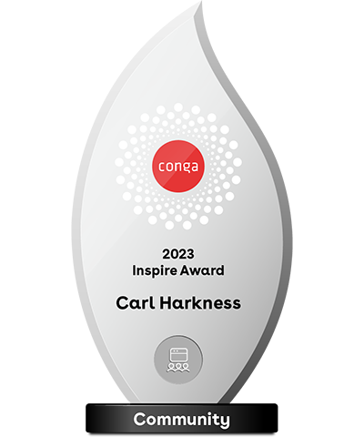 Carl Harkness 2023 Inspire Award Winner