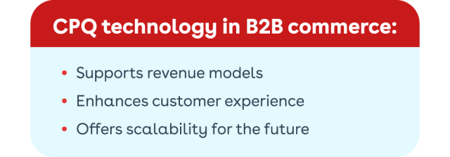 CPQ technology in B2B commerce benefits