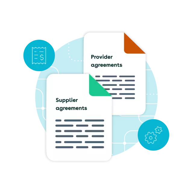 Healthcare provider and supplier agreements graphic