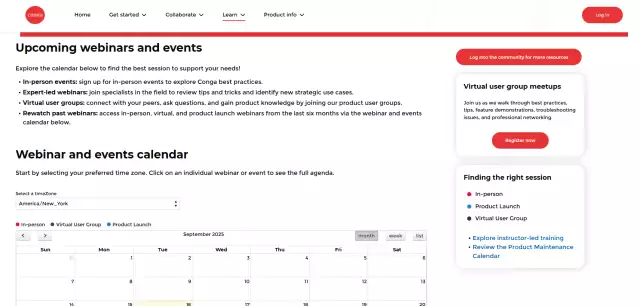 Conga Customer Community Webinars and Events