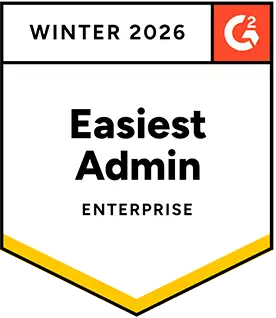 G2 Easiest Admin 2026 badge