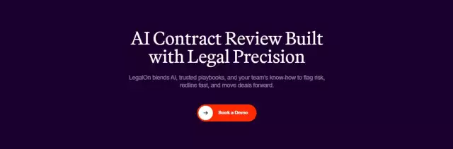Home page of LegalOn AI-driven contract review software.