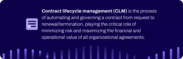 Contract lifecycle management meaning and role.