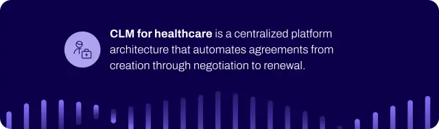 Contract lifecycle management for healthcare definition.