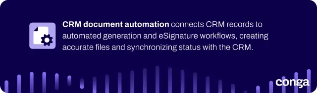 Definition of CRM document automation.