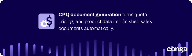 Definition of CPQ document generation.