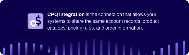 CPQ integration definition.