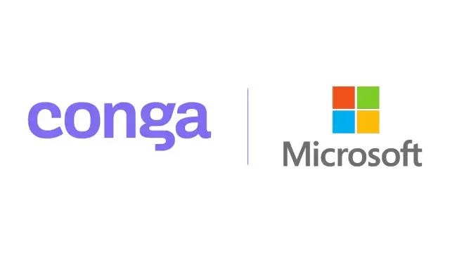 Conga and Microsoft logos