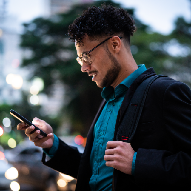 Man on phone