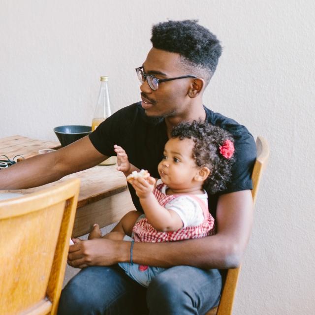 Man holding child