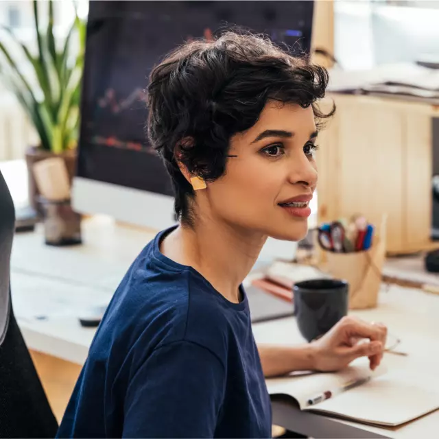 Woman at desk