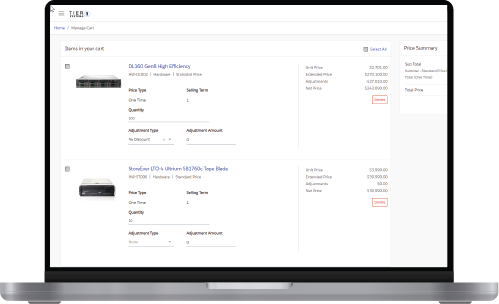 Conga CPQ product interface