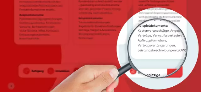 Magnifying glass looking at text