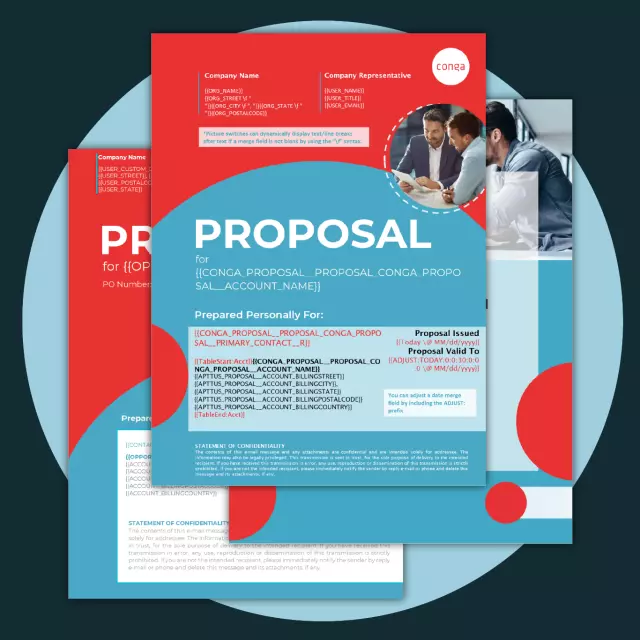 Stacked view of Conga proposals