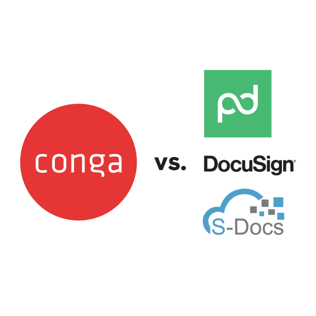Conga Composer vs top competitor logos