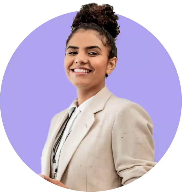 Woman smiling