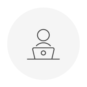 Person with laptop icon