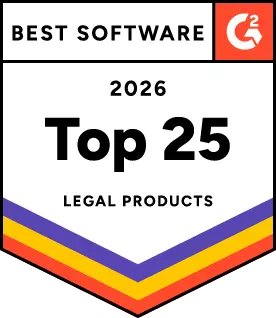 G2 Best Legal Software 2026 badge