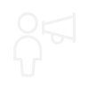Person with megaphone icon