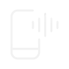 Cell phone emitting noise icon