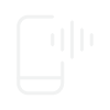Cell phone emitting noise icon
