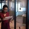 Woman using tablet