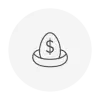 Egg with money symbol