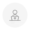 Person with laptop icon